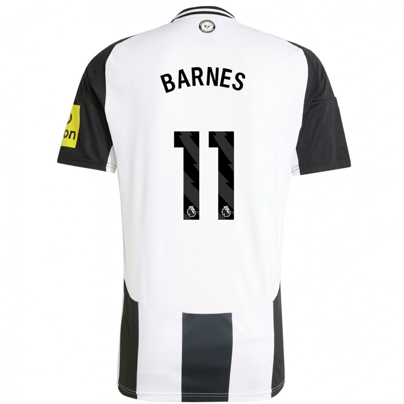 Danxen Pánské Harvey Barnes #11 Bílá Černá Domů Hráčské Dresy 2024/25 Dres