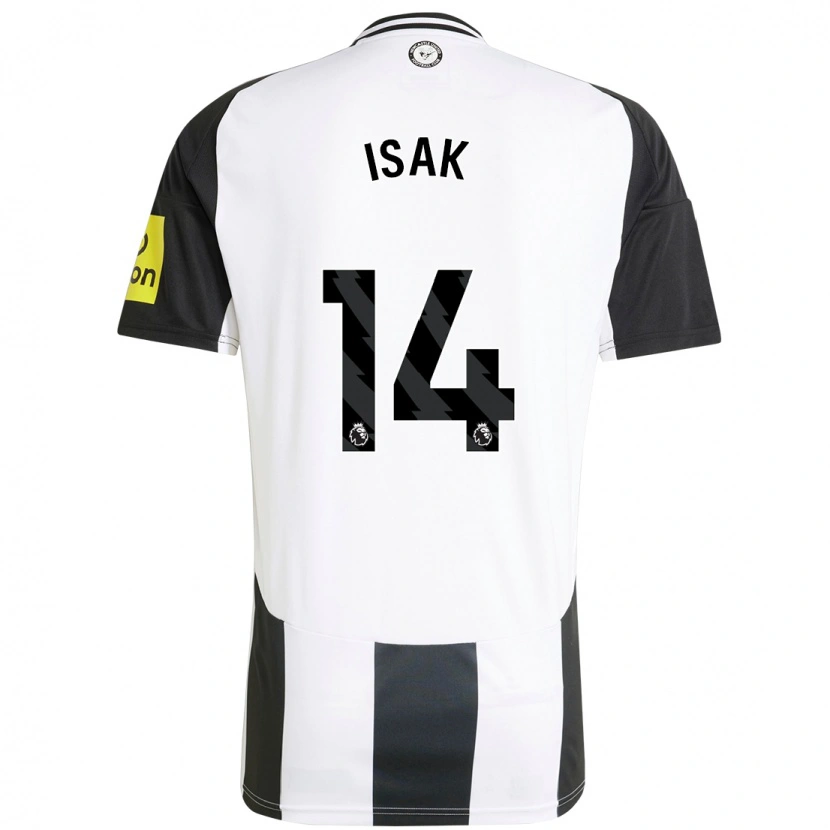 Danxen Pánské Alexander Isak #14 Bílá Černá Domů Hráčské Dresy 2024/25 Dres