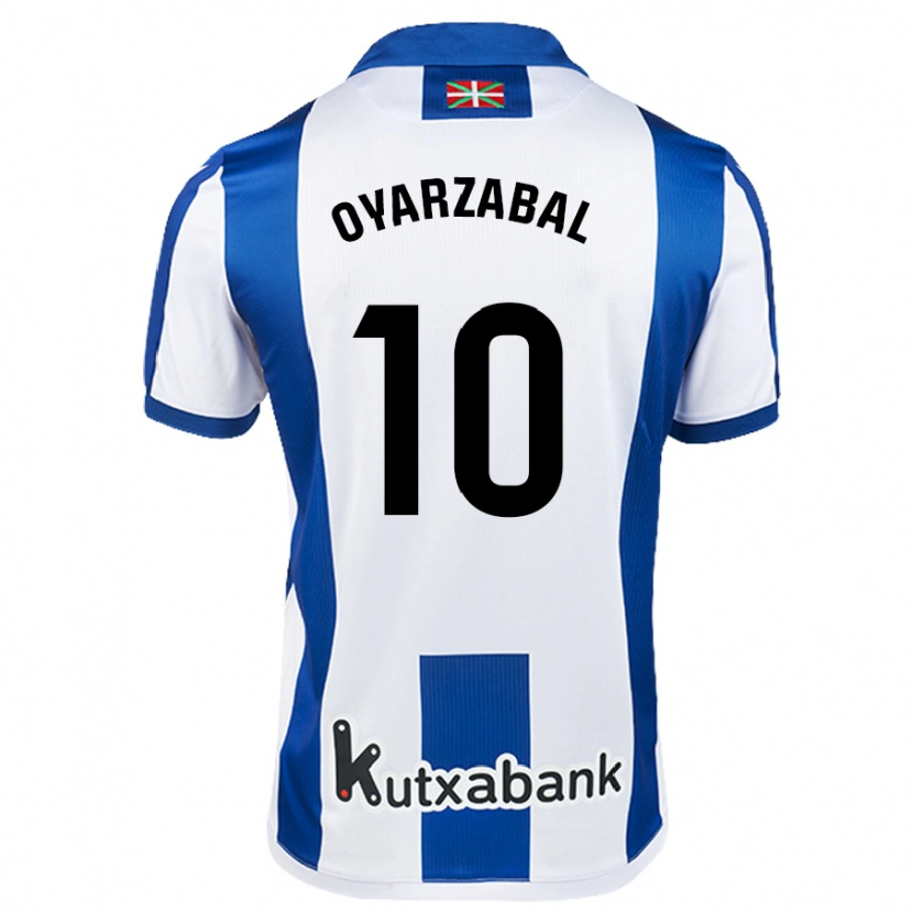 Danxen Pánské Mikel Oyarzabal #10 Bílá Modrá Domů Hráčské Dresy 2024/25 Dres