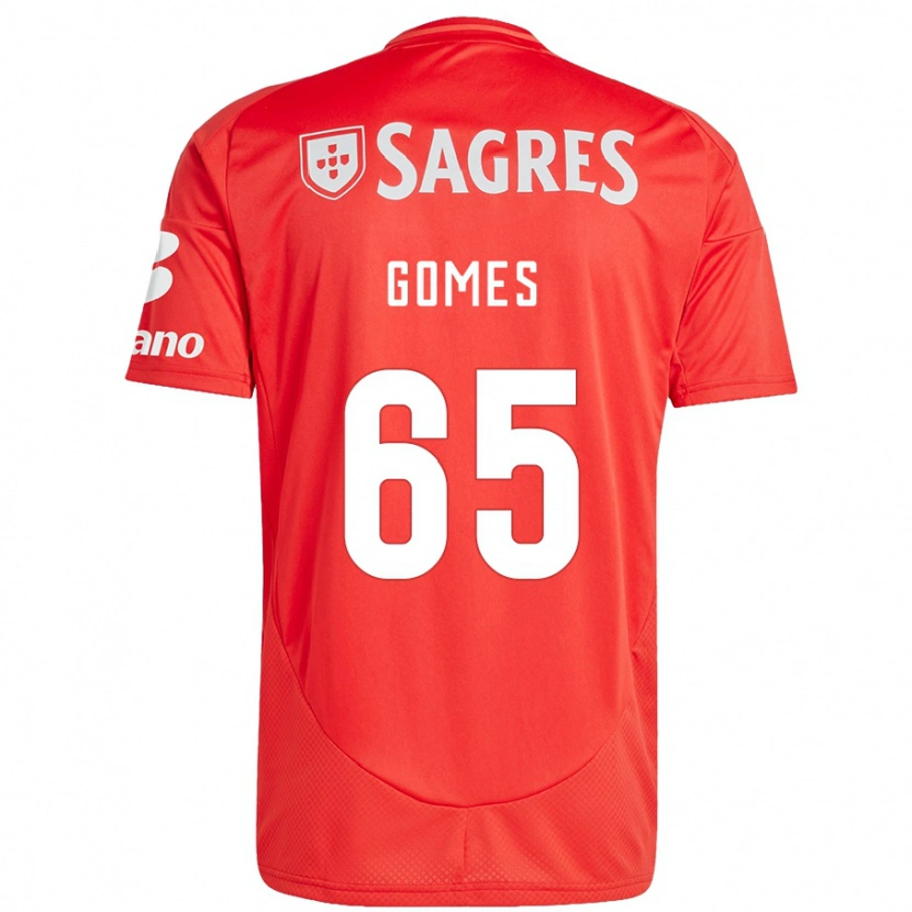 Danxen Pánské André Gomes #65 Červená Bílá Domů Hráčské Dresy 2024/25 Dres