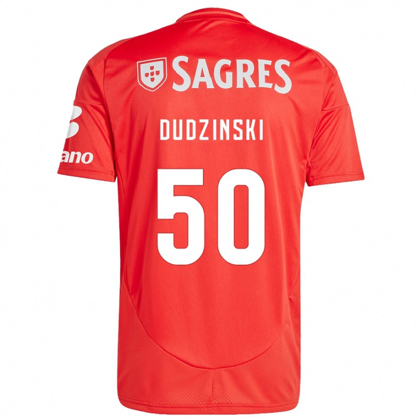 Danxen Pánské Marcel Dudzinski #50 Červená Bílá Domů Hráčské Dresy 2024/25 Dres