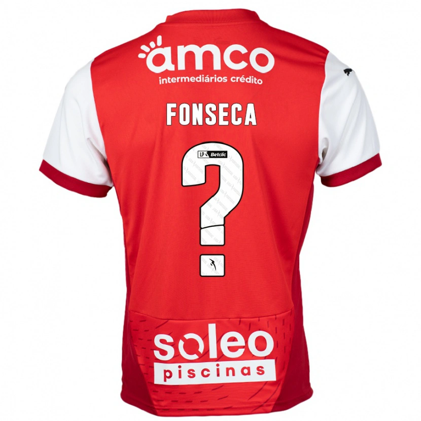 Danxen Pánské Diogo Fonseca #0 Červená Bílá Domů Hráčské Dresy 2024/25 Dres