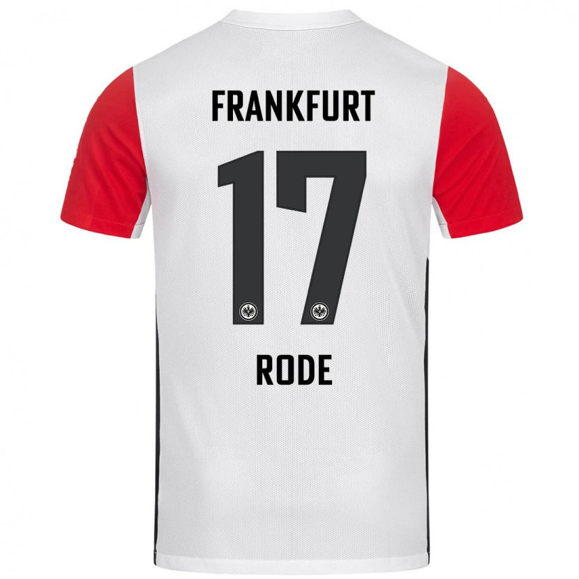 Danxen Pánské Sebastian Rode #17 Bílá Červená Domů Hráčské Dresy 2024/25 Dres