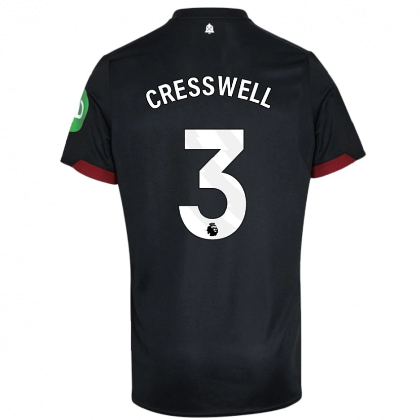 Danxen Pánské Aaron Cresswell #3 Černá Bílá Daleko Hráčské Dresy 2024/25 Dres