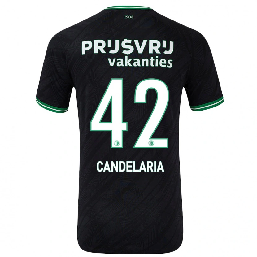 Danxen Pánské Jayden Candelaria #42 Černo Zelená Daleko Hráčské Dresy 2024/25 Dres