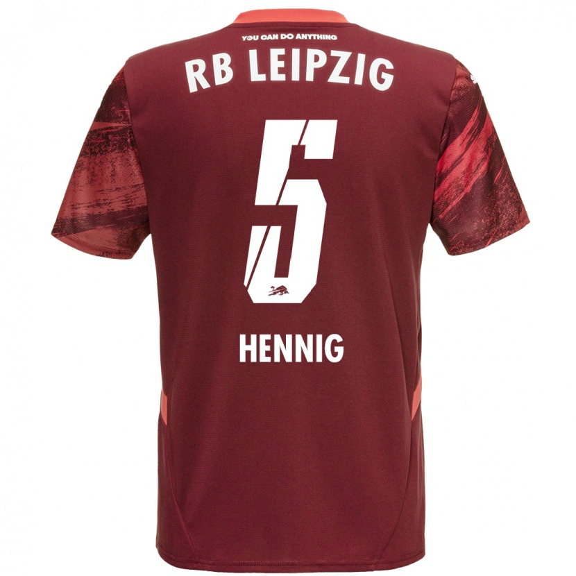 Danxen Pánské Lenny Hennig #5 Burgundské Daleko Hráčské Dresy 2024/25 Dres