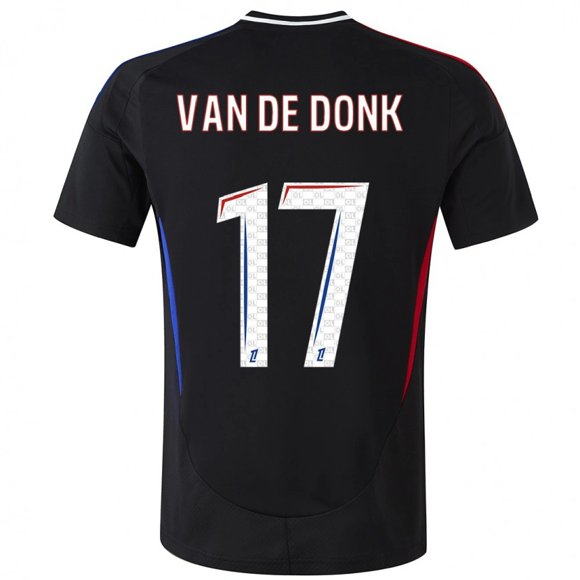 Danxen Pánské Daniëlle Van De Donk #17 Černý Daleko Hráčské Dresy 2024/25 Dres