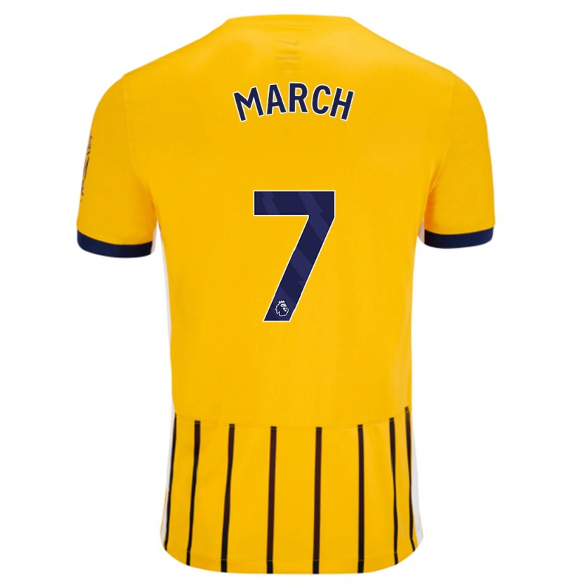 Danxen Pánské Solly March #7 Zlaté Modré Proužky Daleko Hráčské Dresy 2024/25 Dres