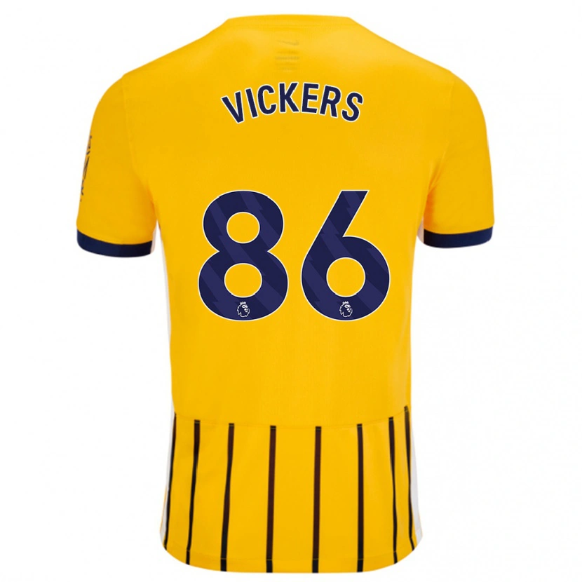 Danxen Pánské Jacob Vickers #86 Zlaté Modré Proužky Daleko Hráčské Dresy 2024/25 Dres