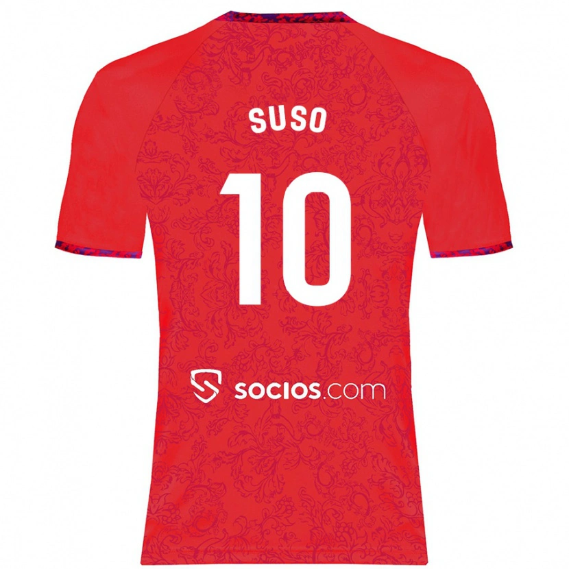 Danxen Pánské Suso #10 Červený Daleko Hráčské Dresy 2024/25 Dres