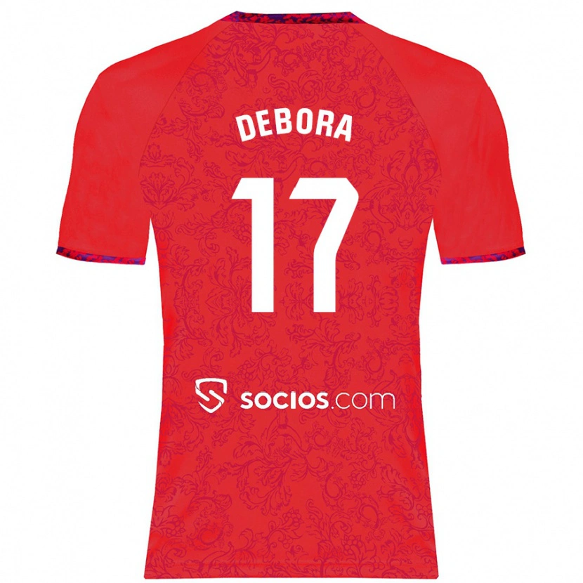 Danxen Pánské Débora García Mateo #17 Červený Daleko Hráčské Dresy 2024/25 Dres