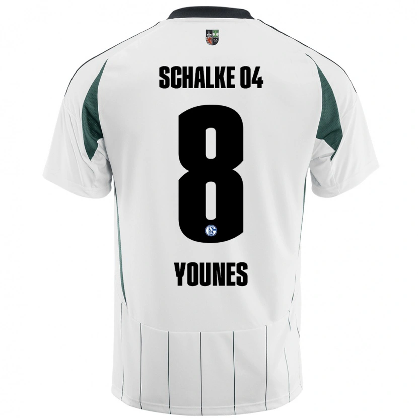 Danxen Pánské Amin Younes #8 Bílá Zelená Daleko Hráčské Dresy 2024/25 Dres