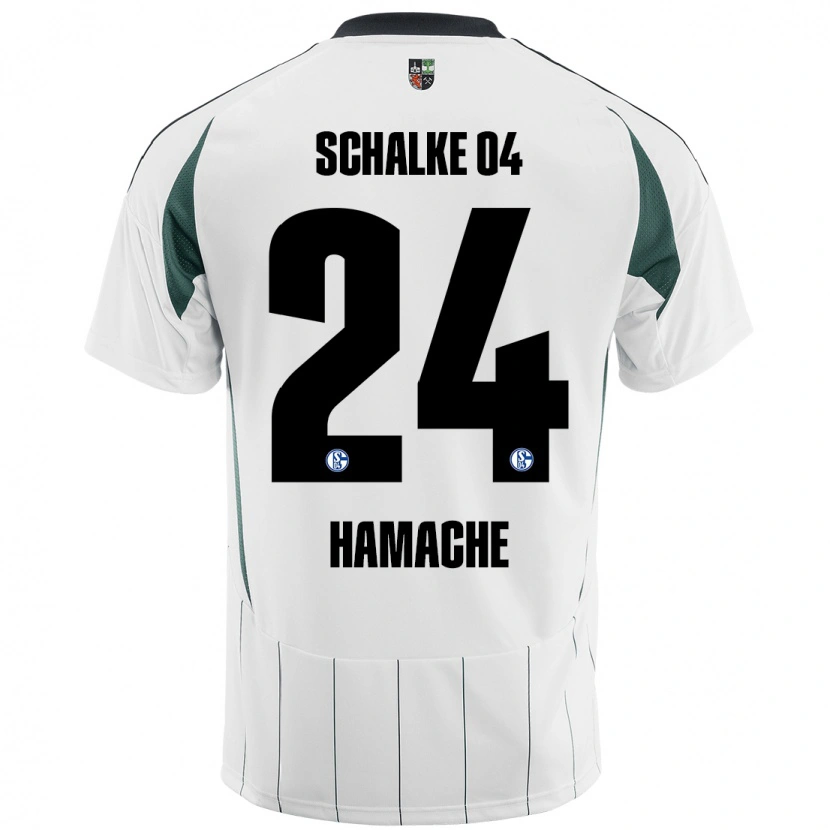 Danxen Pánské Ilyes Hamache #24 Bílá Zelená Daleko Hráčské Dresy 2024/25 Dres