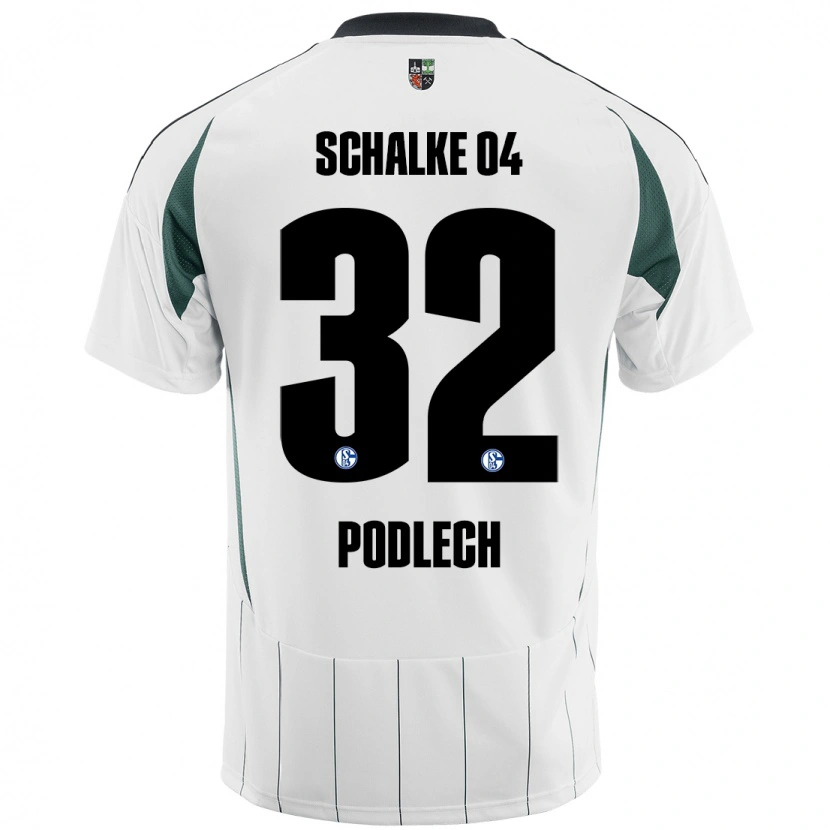 Danxen Pánské Luca Podlech #32 Bílá Zelená Daleko Hráčské Dresy 2024/25 Dres