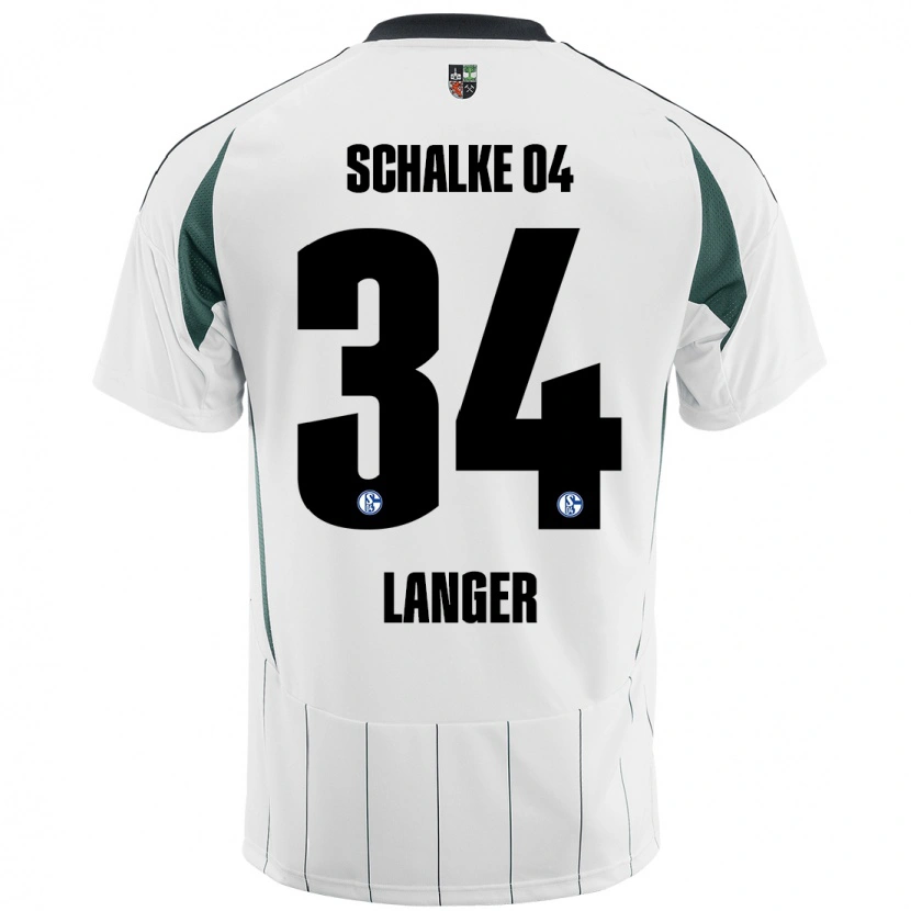 Danxen Pánské Michael Langer #34 Bílá Zelená Daleko Hráčské Dresy 2024/25 Dres