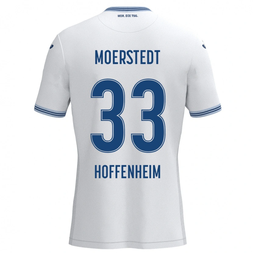 Danxen Pánské Max Moerstedt #33 Bílá Modrá Daleko Hráčské Dresy 2024/25 Dres