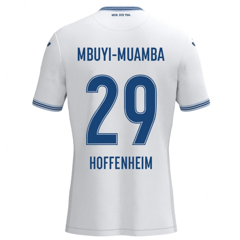 Danxen Pánské Hubert Mbuyi-Muamba #29 Bílá Modrá Daleko Hráčské Dresy 2024/25 Dres