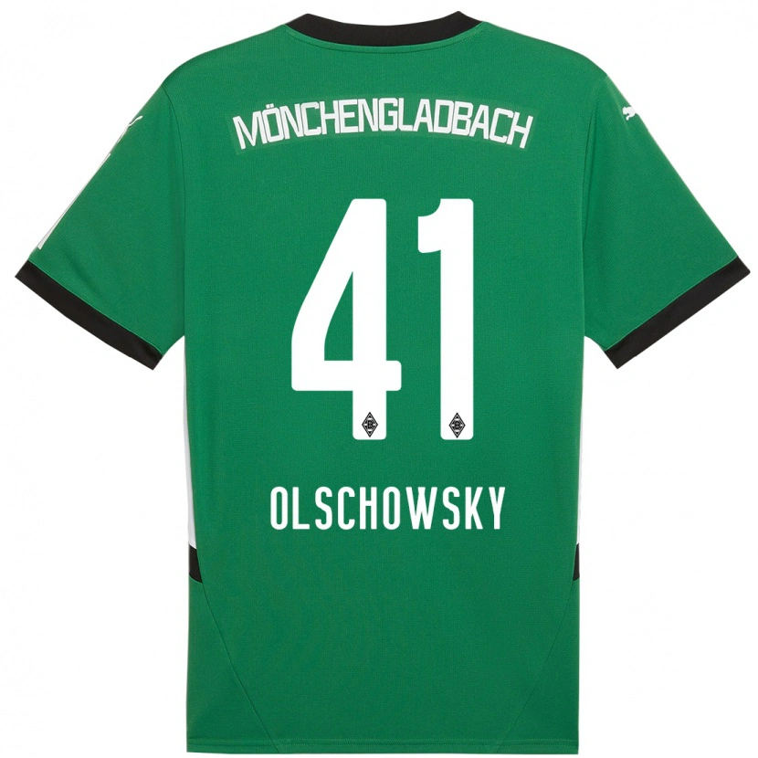 Danxen Pánské Jan Olschowsky #41 Zelená Bílá Daleko Hráčské Dresy 2024/25 Dres