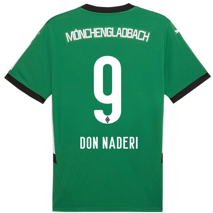 Danxen Pánské Ryan Naderi #9 Zelená Bílá Daleko Hráčské Dresy 2024/25 Dres