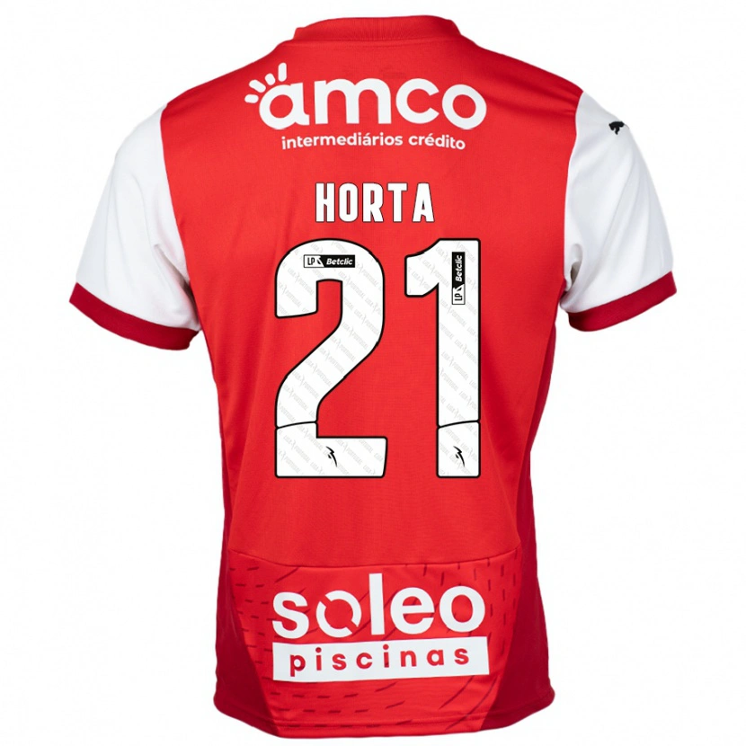 Danxen Dámské Ricardo Horta #21 Červená Bílá Domů Hráčské Dresy 2024/25 Dres