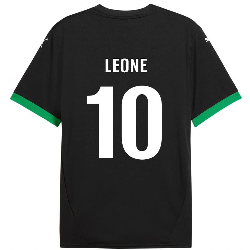 Danxen Dětské Kevin Leone #10 Černá Tmavě Zelená Domů Hráčské Dresy 2024/25 Dres