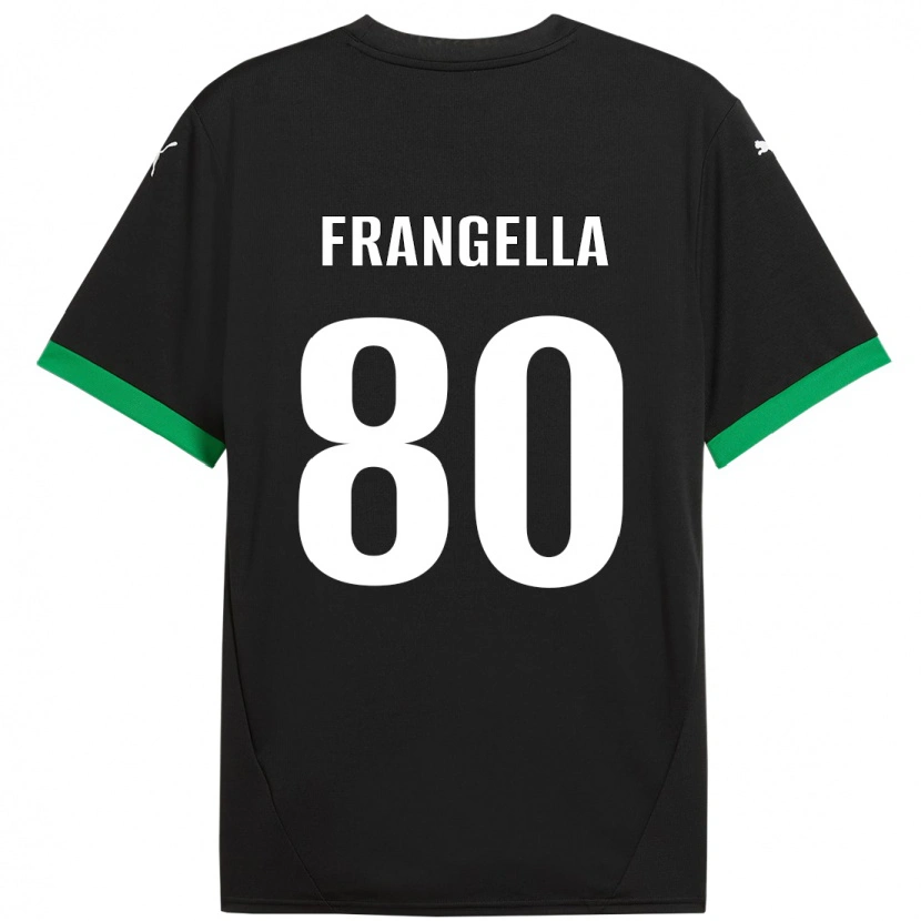 Danxen Dětské Christian Frangella #80 Černá Tmavě Zelená Domů Hráčské Dresy 2024/25 Dres