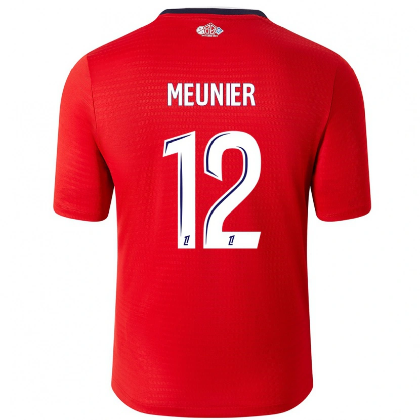 Danxen Dětské Thomas Meunier #12 Červená Bílá Domů Hráčské Dresy 2024/25 Dres