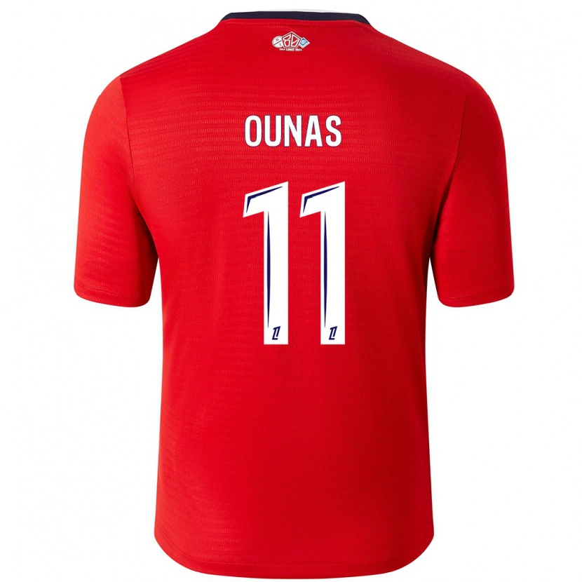 Danxen Dětské Adam Ounas #11 Červená Bílá Domů Hráčské Dresy 2024/25 Dres