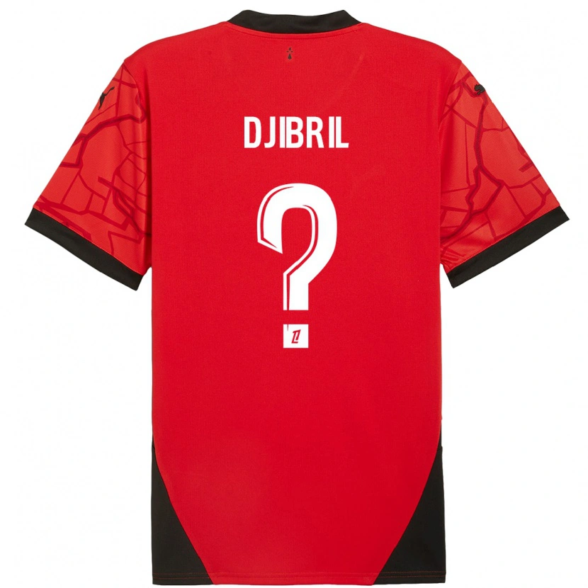 Danxen Dětské Djibril Diallo #0 Červená Černá Domů Hráčské Dresy 2024/25 Dres