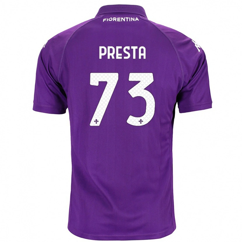 Danxen Dětské Francesco Presta #73 Fialová Domů Hráčské Dresy 2024/25 Dres