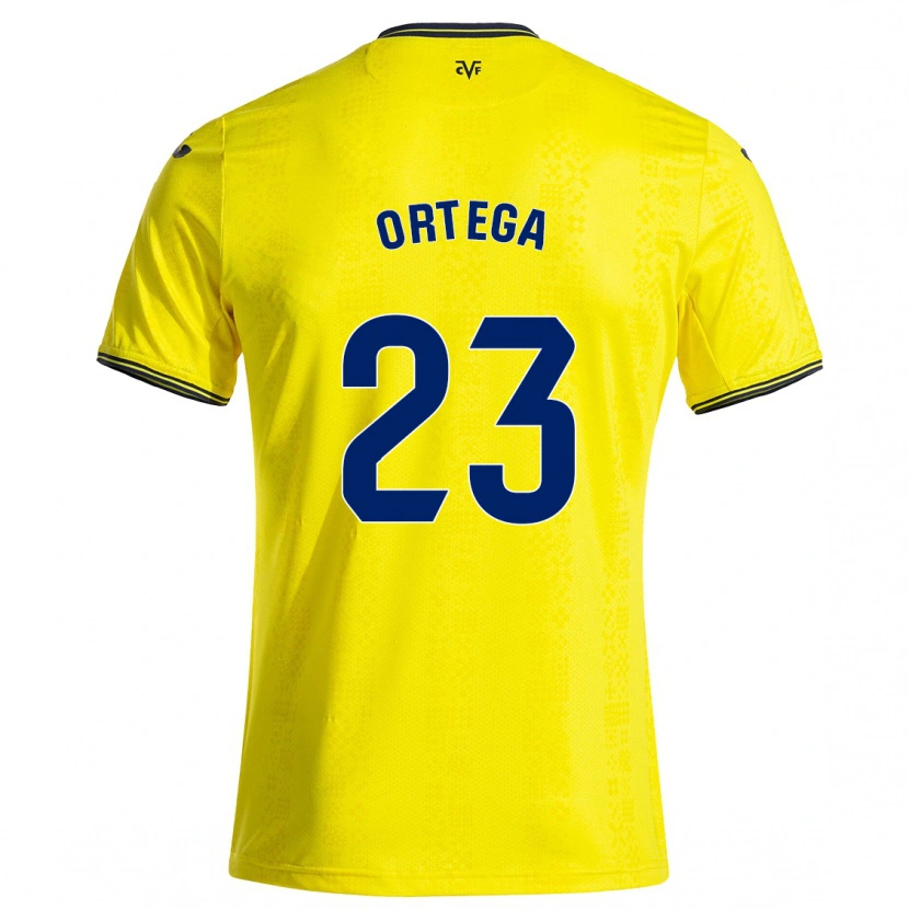 Danxen Dětské Jordi Ortega #23 Žlutá Černá Domů Hráčské Dresy 2024/25 Dres