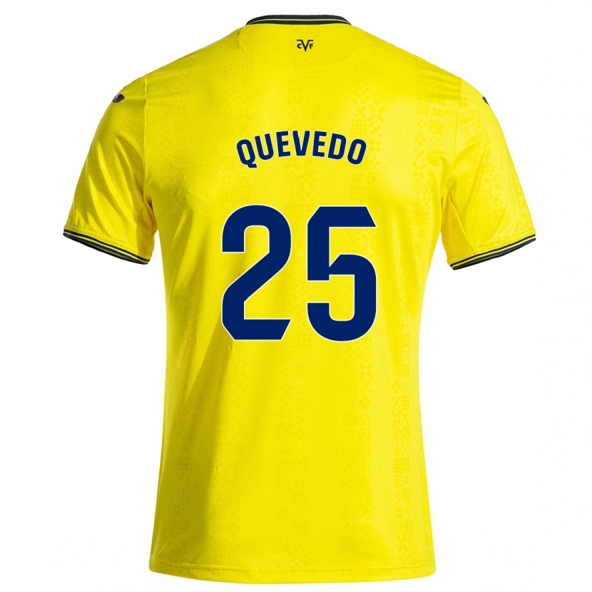 Danxen Dětské Alex Quevedo #25 Žlutá Černá Domů Hráčské Dresy 2024/25 Dres