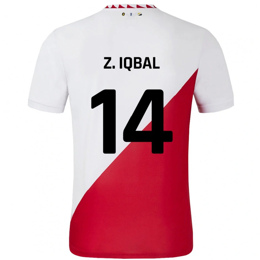 Danxen Dětské Zidane Iqbal #14 Bílá Červená Domů Hráčské Dresy 2024/25 Dres