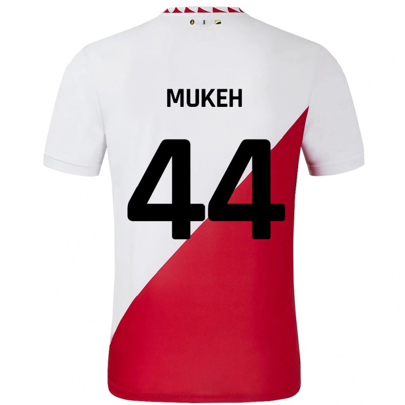 Danxen Dětské Joshua Mukeh #44 Bílá Červená Domů Hráčské Dresy 2024/25 Dres