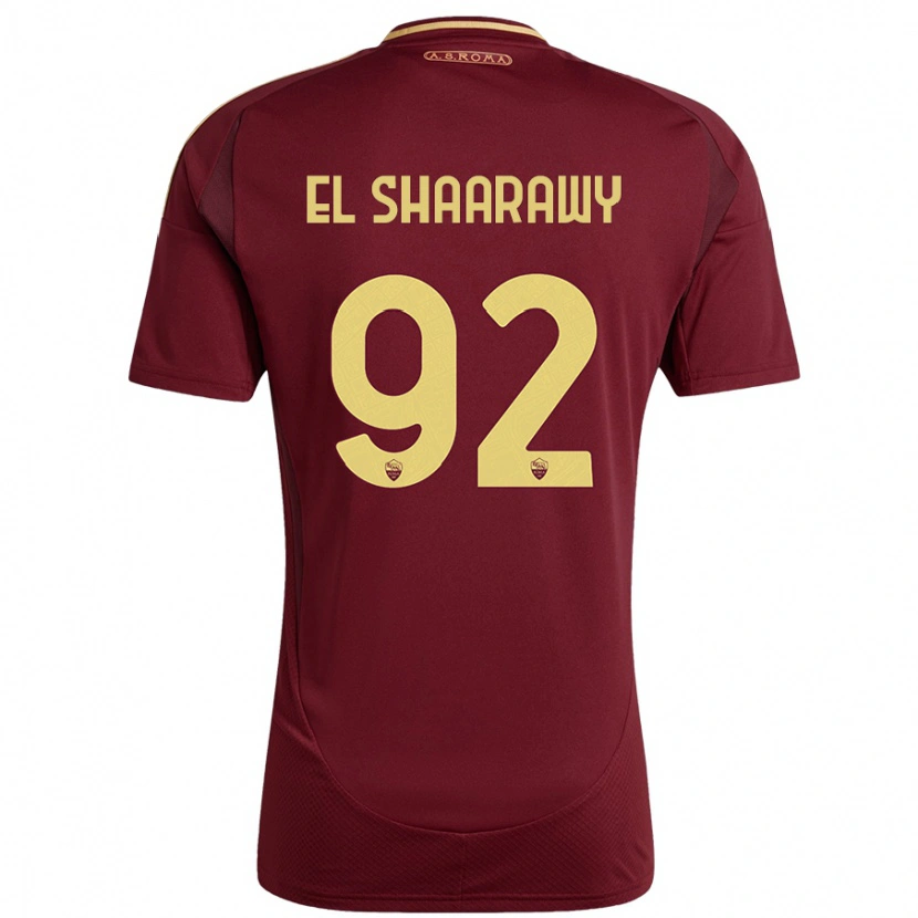 Danxen Dětské Stephan El Shaarawy #92 Červená Hnědá Zlatá Domů Hráčské Dresy 2024/25 Dres