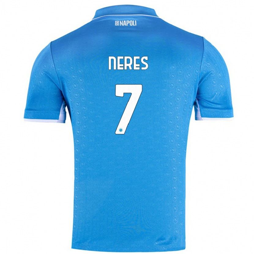 Danxen Dětské David Neres #7 Nebesky Modrá Domů Hráčské Dresy 2024/25 Dres