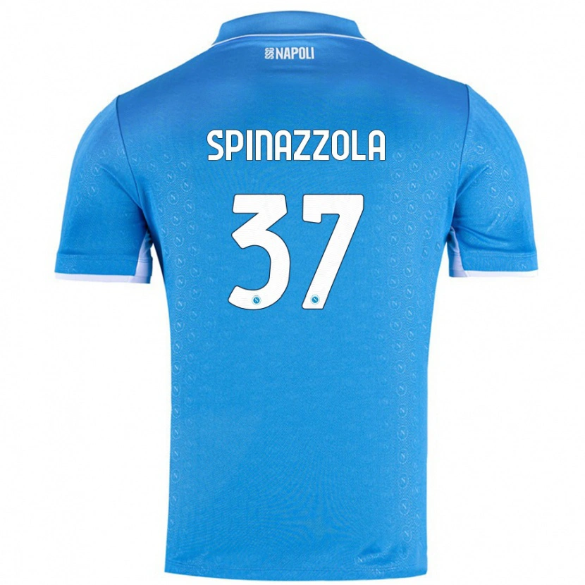 Danxen Dětské Leonardo Spinazzola #37 Nebesky Modrá Domů Hráčské Dresy 2024/25 Dres