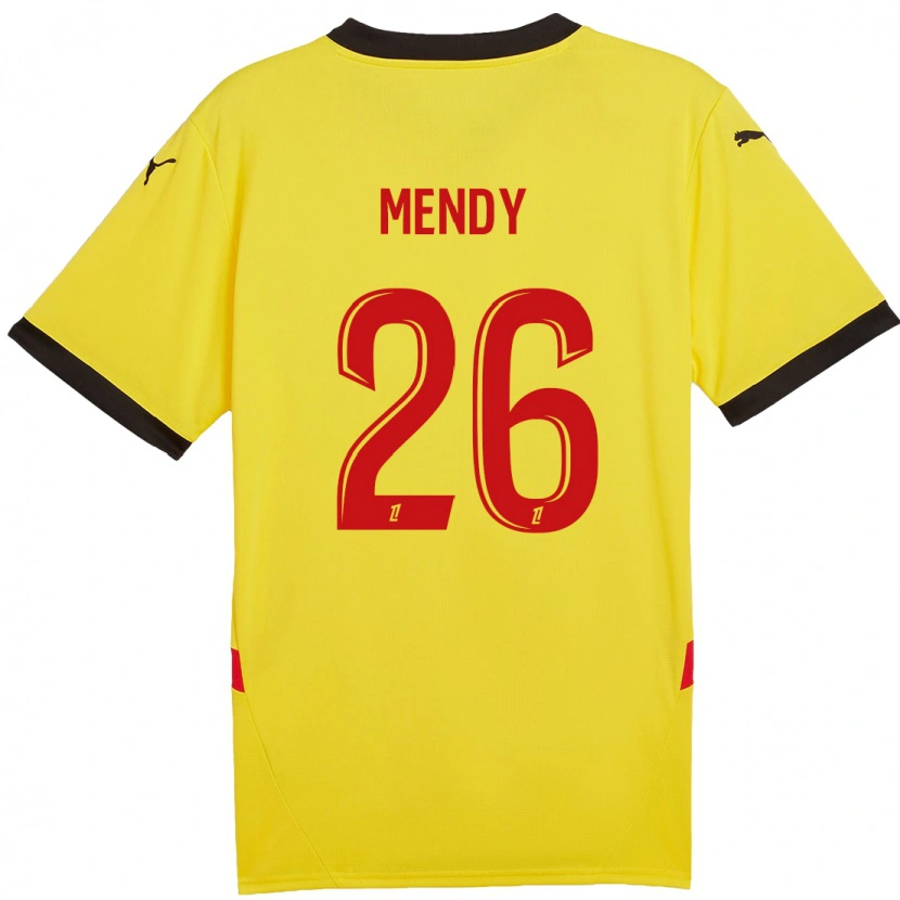 Danxen Dětské Nampalys Mendy #26 Žlutá Červená Domů Hráčské Dresy 2024/25 Dres