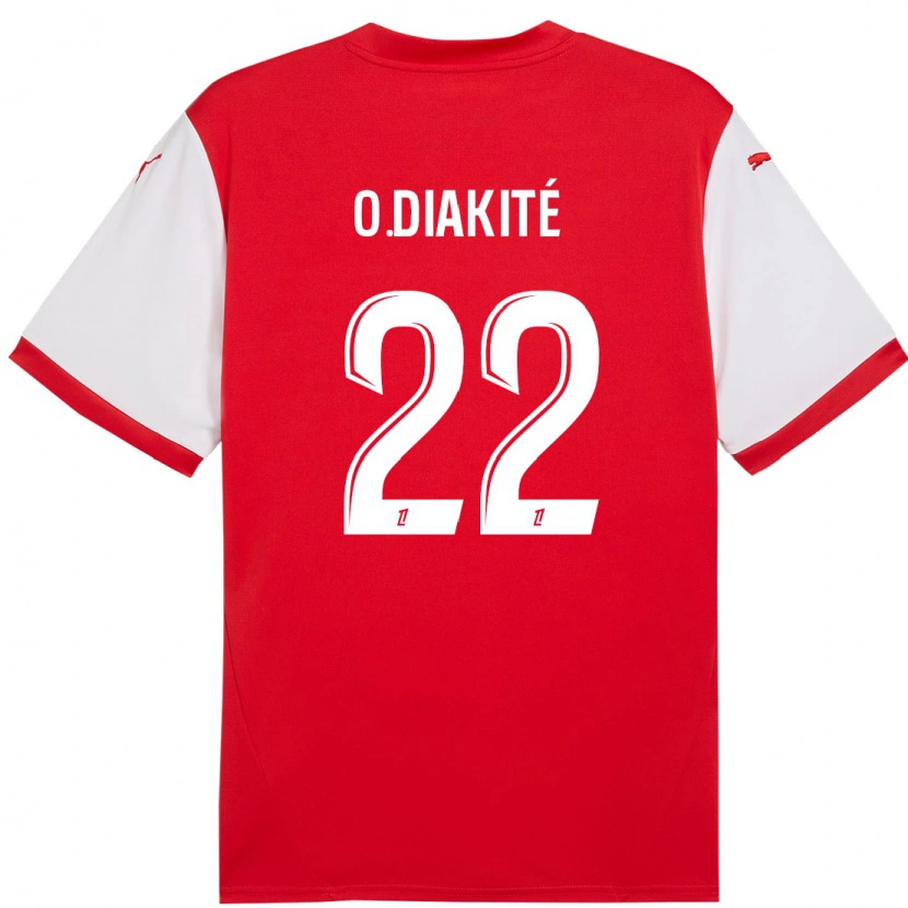 Danxen Dětské Oumar Diakité #22 Červená Bílá Domů Hráčské Dresy 2024/25 Dres