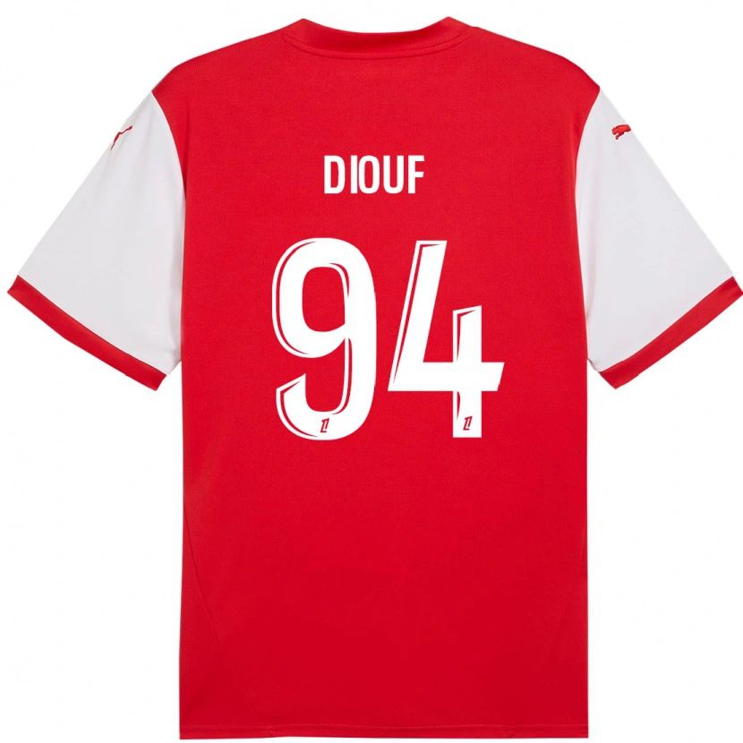 Danxen Dětské Yehvann Diouf #94 Červená Bílá Domů Hráčské Dresy 2024/25 Dres