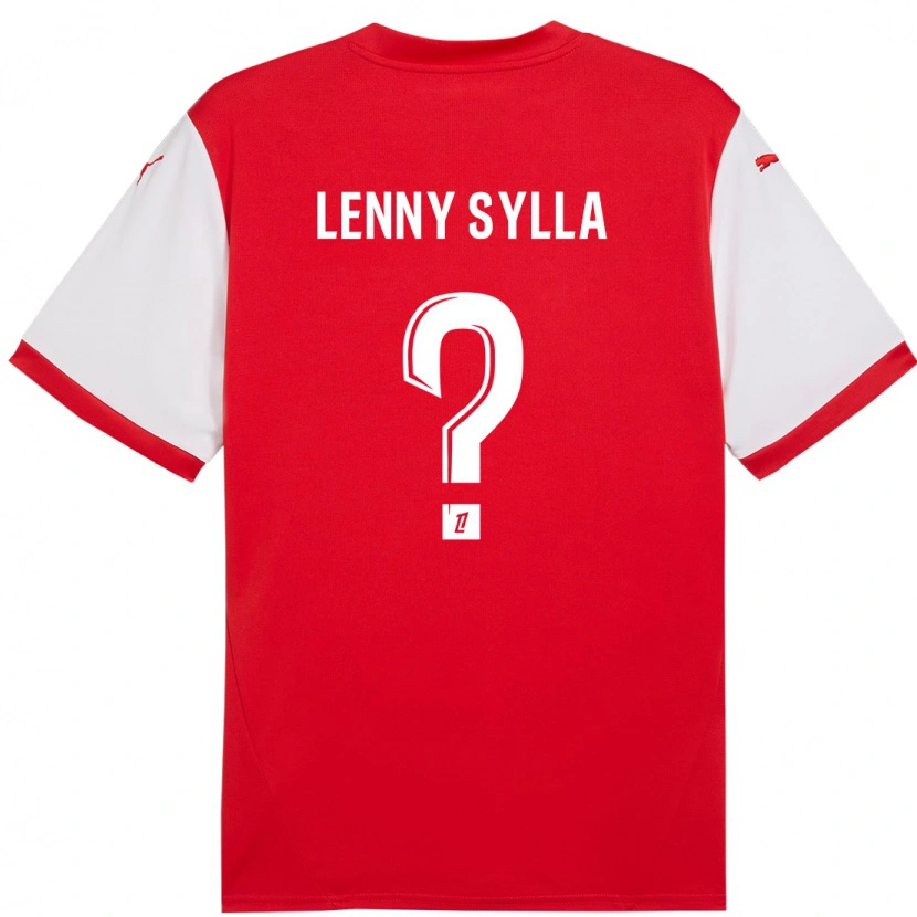 Danxen Dětské Lenny Sylla #0 Červená Bílá Domů Hráčské Dresy 2024/25 Dres