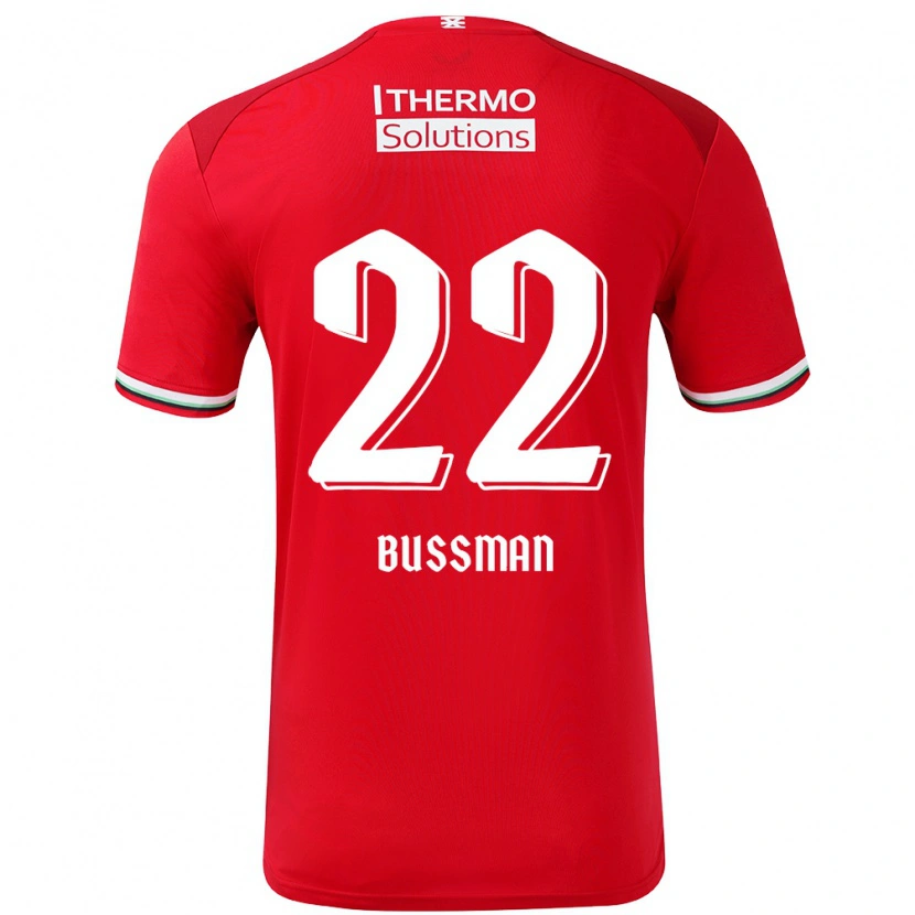 Danxen Dětské Fiene Bussman #22 Červená Bílá Domů Hráčské Dresy 2024/25 Dres