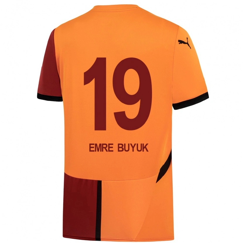 Danxen Dětské Enes Emre Büyük #19 Žlutá Červená Domů Hráčské Dresy 2024/25 Dres