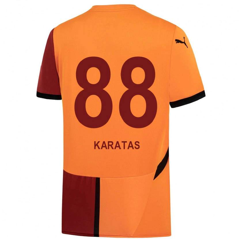 Danxen Dětské Kazımcan Karataş #88 Žlutá Červená Domů Hráčské Dresy 2024/25 Dres