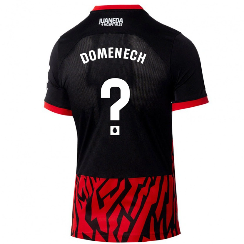 Danxen Dětské Marc Domenech #0 Černá Červená Domů Hráčské Dresy 2024/25 Dres