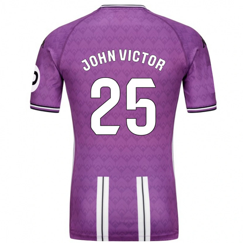 Danxen Dětské John Victor #25 Fialová Bílá Domů Hráčské Dresy 2024/25 Dres