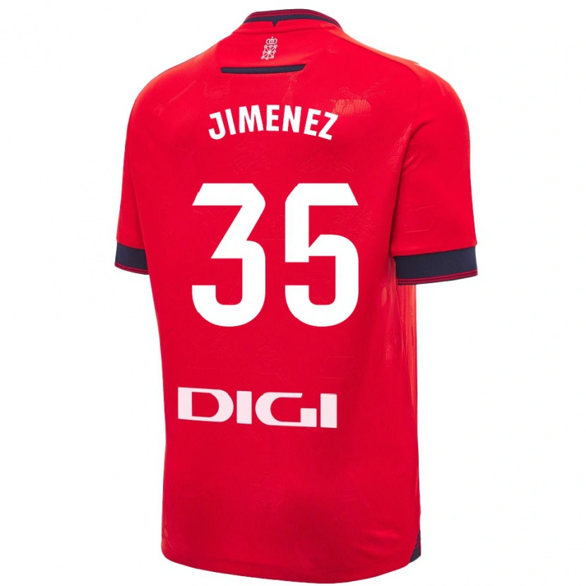 Danxen Dětské Álex Jimenez #35 Červená Bílá Domů Hráčské Dresy 2024/25 Dres