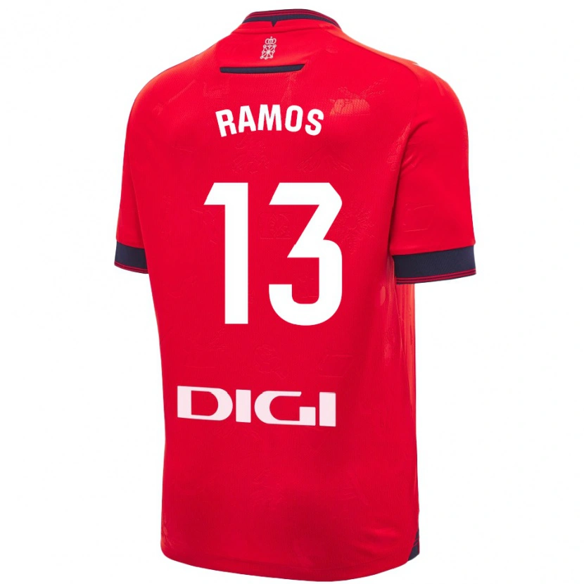 Danxen Dětské Darío Ramos #13 Červená Bílá Domů Hráčské Dresy 2024/25 Dres