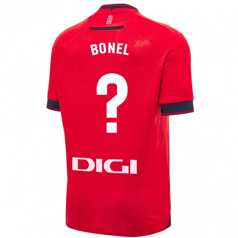 Danxen Dětské Aimar Bonel #0 Červená Bílá Domů Hráčské Dresy 2024/25 Dres