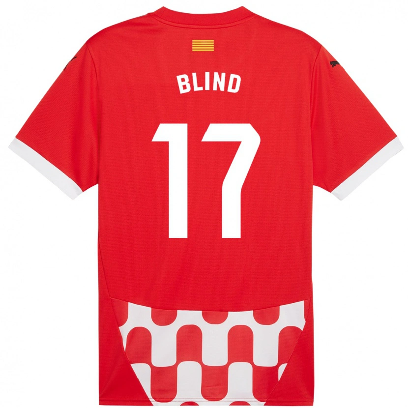 Danxen Dětské Daley Blind #17 Červená Bílá Domů Hráčské Dresy 2024/25 Dres